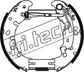 Fri.Tech. 16381 - Комплект тормозных колодок, барабанные autospares.lv