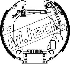 Fri.Tech. 16383 - Комплект тормозных колодок, барабанные autospares.lv