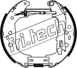 Fri.Tech. 16387 - Комплект тормозных колодок, барабанные autospares.lv
