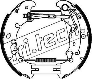 Fri.Tech. 16379 - Комплект тормозных колодок, барабанные autospares.lv