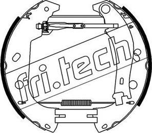 Fri.Tech. 16374 - Комплект тормозных колодок, барабанные autospares.lv