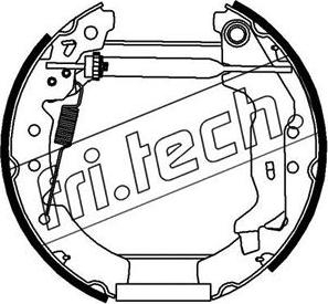 Fri.Tech. 16295 - Комплект тормозных колодок, барабанные autospares.lv