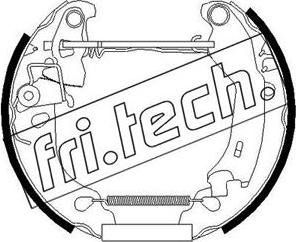 Fri.Tech. 16250 - Комплект тормозных колодок, барабанные autospares.lv
