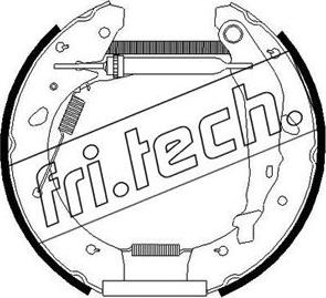 Fri.Tech. 16251 - Комплект тормозных колодок, барабанные autospares.lv