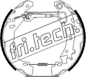 Fri.Tech. 16258 - Комплект тормозных колодок, барабанные autospares.lv