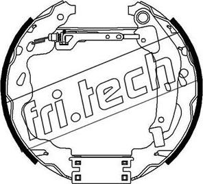 Fri.Tech. 16253 - Комплект тормозных колодок, барабанные autospares.lv