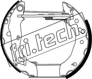 Fri.Tech. 16266 - Комплект тормозных колодок, барабанные autospares.lv