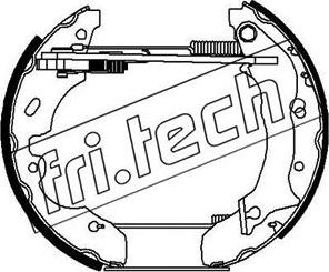 Fri.Tech. 16263 - Комплект тормозных колодок, барабанные autospares.lv