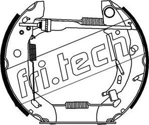 Fri.Tech. 16209 - Комплект тормозных колодок, барабанные autospares.lv