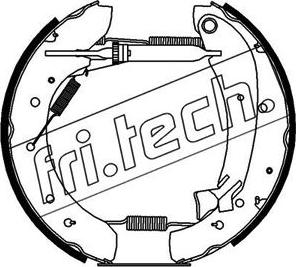 Fri.Tech. 16208 - Комплект тормозных колодок, барабанные autospares.lv