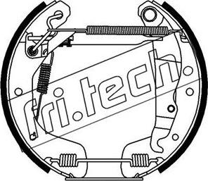 Fri.Tech. 16231 - Комплект тормозных колодок, барабанные autospares.lv