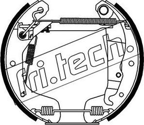 Fri.Tech. 16233 - Комплект тормозных колодок, барабанные autospares.lv