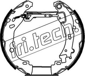 Fri.Tech. 16276 - Комплект тормозных колодок, барабанные autospares.lv