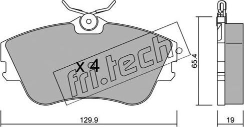 Fri.Tech. 167.0 - Тормозные колодки, дисковые, комплект autospares.lv
