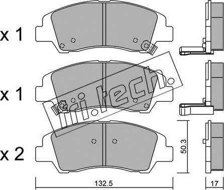 Fri.Tech. 1091.0 - Тормозные колодки, дисковые, комплект autospares.lv