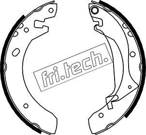 Fri.Tech. 1092.306 - Комплект тормозных колодок, барабанные autospares.lv