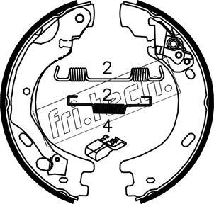 Fri.Tech. 1092.313K - Комплект тормозов, ручник, парковка autospares.lv