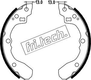 Fri.Tech. 1049.147 - Комплект тормозных колодок, барабанные autospares.lv