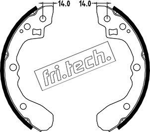 Fri.Tech. 1049.151 - Комплект тормозных колодок, барабанные autospares.lv