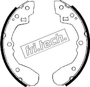 Fri.Tech. 1049.122 - Комплект тормозных колодок, барабанные autospares.lv