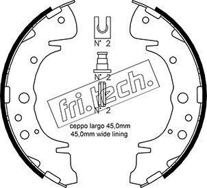 Fri.Tech. 1046.207 - Комплект тормозных колодок, барабанные autospares.lv