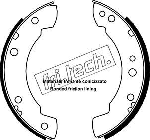 Fri.Tech. 1040.093 - Комплект тормозных колодок, барабанные autospares.lv