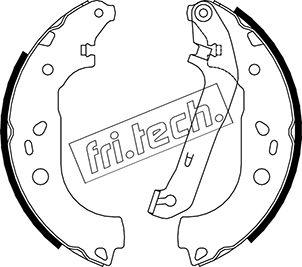 Fri.Tech. 1040.155 - Комплект тормозных колодок, барабанные autospares.lv