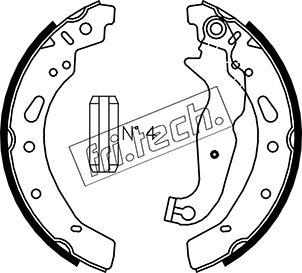 Fri.Tech. 1040.161 - Комплект тормозных колодок, барабанные autospares.lv