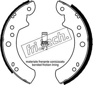 Fri.Tech. 1040.125 - Комплект тормозных колодок, барабанные autospares.lv