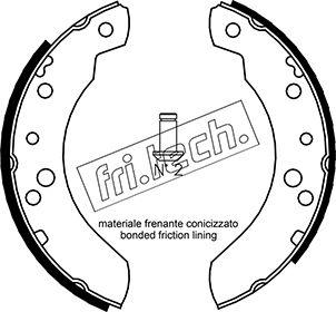 Fri.Tech. 1040.126 - Комплект тормозных колодок, барабанные autospares.lv