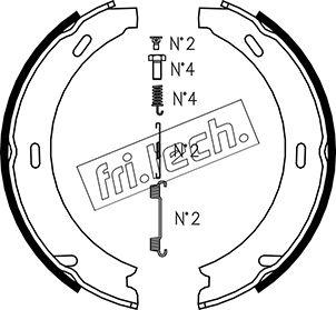 Fri.Tech. 1052.117K - Комплект тормозов, ручник, парковка autospares.lv