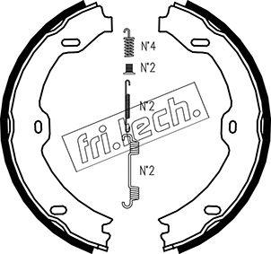 Fri.Tech. 1052.130K - Комплект тормозов, ручник, парковка autospares.lv