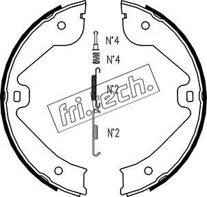 Fri.Tech. 1052.131K - Комплект тормозов, ручник, парковка autospares.lv