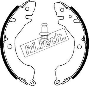 Fri.Tech. 1064.157 - Комплект тормозных колодок, барабанные autospares.lv