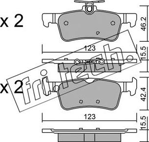 Fri.Tech. 1066.0 - Тормозные колодки, дисковые, комплект autospares.lv