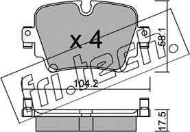 Fri.Tech. 1060.0 - Тормозные колодки, дисковые, комплект autospares.lv