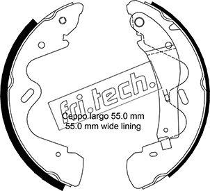 Fri.Tech. 1067.193 - Комплект тормозных колодок, барабанные autospares.lv