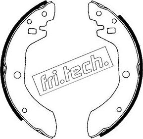 Fri.Tech. 1067.145 - Комплект тормозных колодок, барабанные autospares.lv