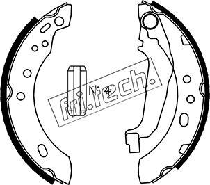 Fri.Tech. 1067.185 - Комплект тормозных колодок, барабанные autospares.lv