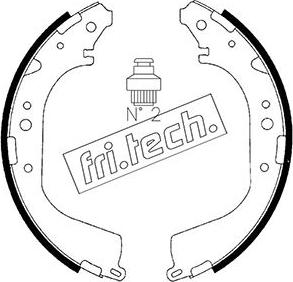 Fri.Tech. 1067.179 - Комплект тормозных колодок, барабанные autospares.lv