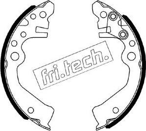 Fri.Tech. 1067.206 - Комплект тормозных колодок, барабанные autospares.lv