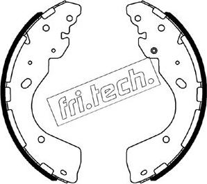 Fri.Tech. 1067.203 - Комплект тормозных колодок, барабанные autospares.lv