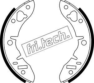 Fri.Tech. 1007.007 - Комплект тормозных колодок, барабанные autospares.lv