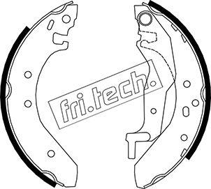 Fri.Tech. 1007.017 - Комплект тормозных колодок, барабанные autospares.lv