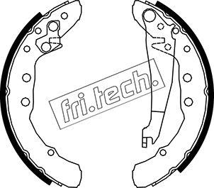 Fri.Tech. 1016.021 - Комплект тормозных колодок, барабанные autospares.lv