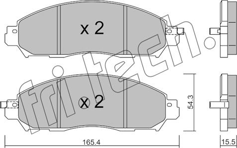 Fri.Tech. 1081.1 - Тормозные колодки, дисковые, комплект autospares.lv