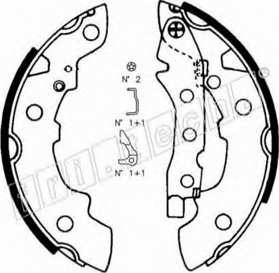 Fri.Tech. 1088209K - Комплект тормозных колодок, барабанные autospares.lv