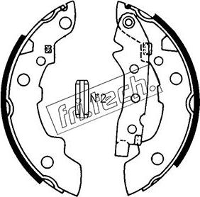 Fri.Tech. 1088.208 - Комплект тормозных колодок, барабанные autospares.lv