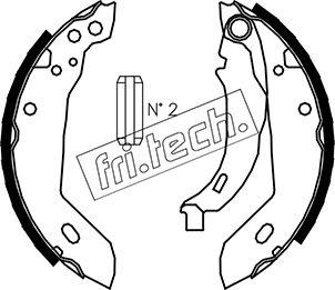 Fri.Tech. 1088.212 - Комплект тормозных колодок, барабанные autospares.lv