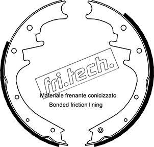 Fri.Tech. 1088.224 - Комплект тормозных колодок, барабанные autospares.lv